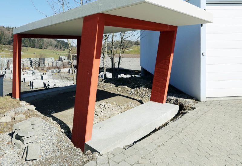 Carport Préparations de la construction