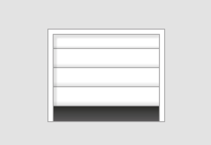 Sektionaltor für rechtwinklige Garagenöffnung